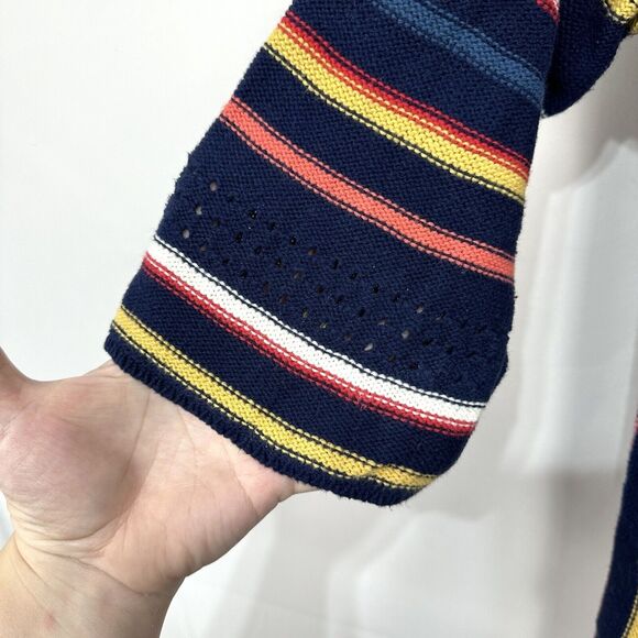 Natural Reflections Desert Stripped Knit 100% Cotton Hoodie Women's Large - Picture 4 of 7